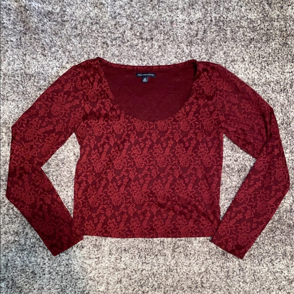 American Eagle Long Sleeve Crop Top